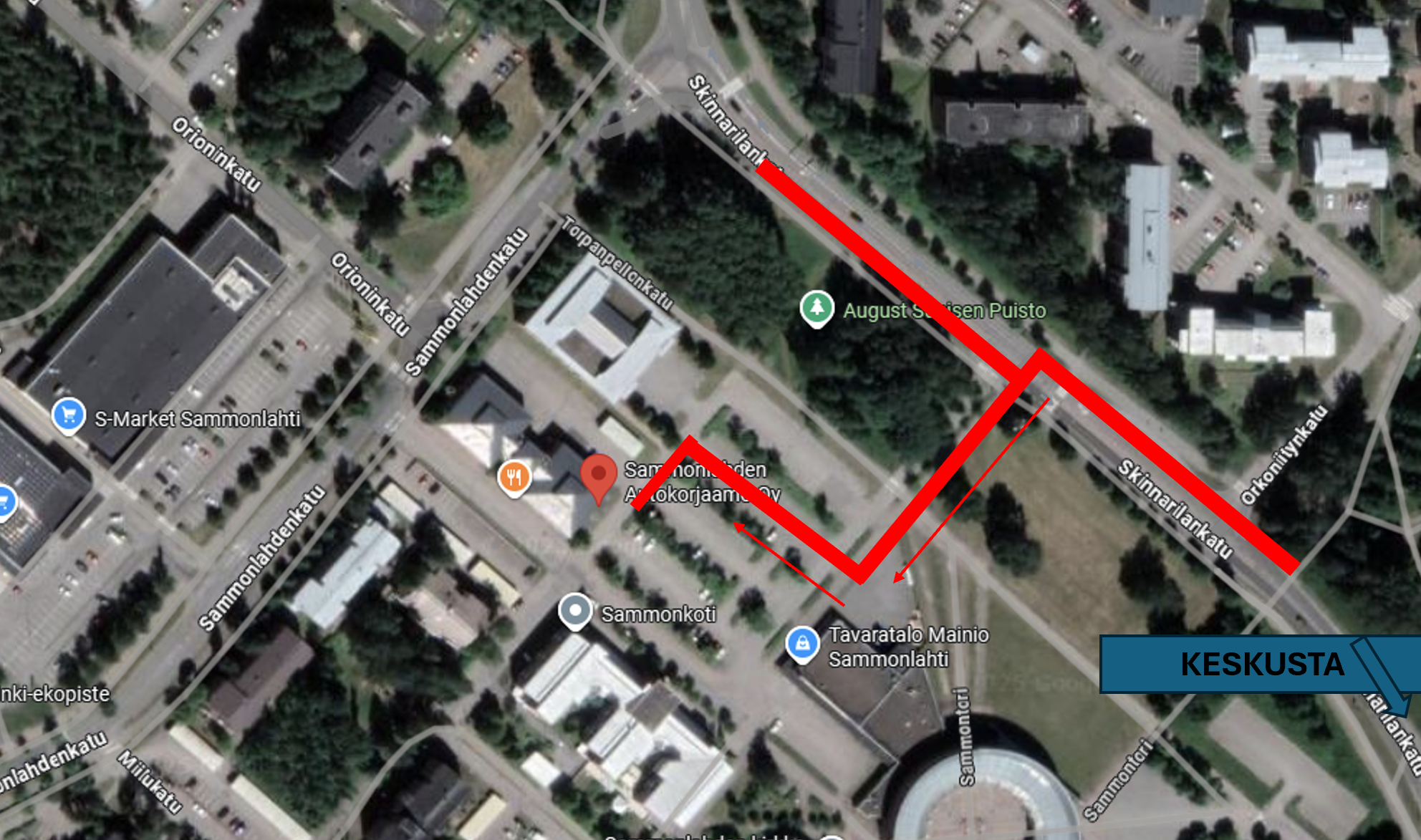 Ajo-ohjeet korjaamolle